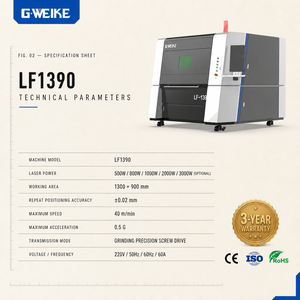 <span class=keywords><strong>Machine</strong></span> de <span class=keywords><strong>découpe</strong></span> <span class=keywords><strong>laser</strong></span> à fibre Gweike haute précision Lf 1390 - Product Image 4