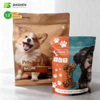 Stand-Up Zipper Top Dog Treat Sacs en papier d'aluminium Gravure Impression Sac de nourriture en plastique pour animaux de compagnie pour l'emballage de poche de nourriture