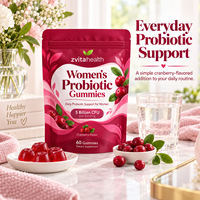 Complément alimentaire probiotique pour femmes en gommes sous marque privée, certifié GMP, soutien du système digestif féminin, faible MOQ