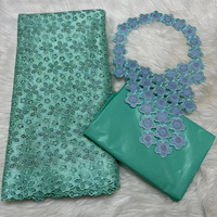 Tela de Encaje Francés Bazan 100% Poliéster Orgánico para Vestidos de Novia, Jacquard Colorido Tejido