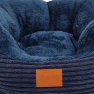 Ensemble de lits pour chien classiques en velours côtelé bleu S+M+L, antidérapants, imperméables, pour toutes les saisons, utilisation en intérieur - Product Image 4