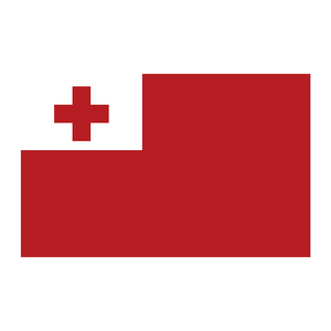 Bannière d'impression numérique double face en polyester personnalisée pour l'extérieur, 3x5 pieds, avec des drapeaux rouges et une croix rouge, drapeau de Tonga - Product Image 1