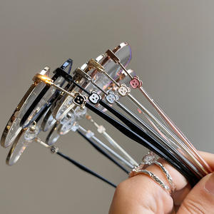 Monture de lunettes carrée en métal Qianai, anti-lumière bleue, protection UV, monture intégrale réglable, style coréen, pour verres correcteurs - Product Image 4