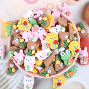 Wholesale Resin Mini Cartoon Animal Diy Cream Glue Mobile Phone case Patch Accessories Pendant Key Chain Decoration Materials