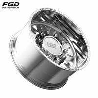 Nouvelle Arrivée FGD Jantes Forgées en Alliage à Rayons en H Multi-PCD 10x225 de 22, 24, 26, 28, 30 Pouces pour Ford F-450 Pick-up Tout-Terrain