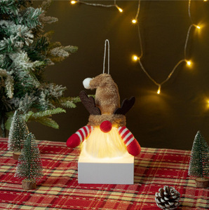 Pequeño Sombrero Rudolph Prellis, Adornos Navideños, Muñeco de Papá Noel Colgante con Cuernos, Estilo Sin Rostro Luminoso, Venta al por Mayor de Fábrica, Duende Brillante - Product Image 4
