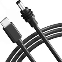 Cable de Alimentación Tipo-C a CC de 5 Metros (Calibre 18AWG) para Automóvil, Mini, Resistente al Agua, con Fusible (Adaptador Macho a M6), Superventas