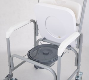 Cadeira Commodie do toalete 4-em-1 Assento Sanitário Levantado Cadeira de cabeceira Médica para Pessoas Idosas e Deficientes - Product Image 4