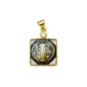LS-D1144 Collar con Colgante Religioso Católico, Sagrado Jesús, Nuestra Señora del Monte Carmelo, Joyería Cristiana Doble, Regalo para Mujer - Product Image 6