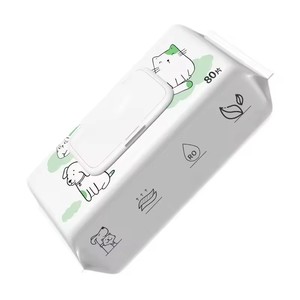 Lingettes pour animaux de compagnie Lingettes de nettoyage pour chiens Lingettes de toilettage pour animaux de compagnie Naturel OEM ODM Marque privée Biodégradable - Product Image 1