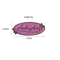 En gros, Badge en laiton émaillé souple, motif étoile ovale rose mignon, Rupaul's Drag Race Drag Queen Katya All Stars, cadeau pour amis