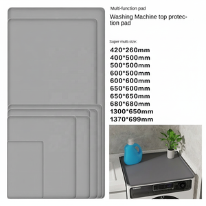 Household Dust-Proof Waterproof Laundry Room Protective <b>Mat</b> Pad <b>Silicone</b> Washing Machine Washer and Dryer Top Cover Protector - Product Image 2