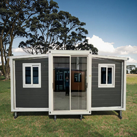 Maison conteneur pliable et extensible en acier de 20 pieds et 36 mètres carrés, écologique, avec options salle de bain/cuisine, garantie 5 ans