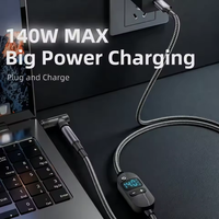 Câble d'alimentation USB-C vers DC 140W, adaptateur de tension réglable Type-C vers 5V 9V 12V 15V 20V 28V, cordon connecteur pour ordinateur portable et routeur