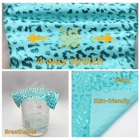 Tissu en polyamide et élasthanne brillant, élastique, imprimé léopard mystique, effet métallisé, à faible MOQ, pour tricot, maillots de bain et gymnastique