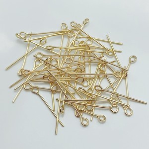 Alfiler de joyería con forma de 9, aguja de hierro electrochapada para accesorios de abalorios DIY - Product Image 1