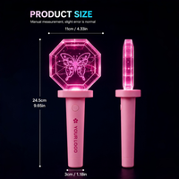 Barra Luminosa LED Octogonal de Plástico Recargable con Control Remoto de 2.4G |   Sincronización DMX para Control de Multitudes |   Escenario Portátil para Conciertos Kpop