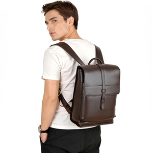 <span class=keywords><strong>Sac</strong></span> à <span class=keywords><strong>dos</strong></span> pour ordinateur portable en <span class=keywords><strong>cuir</strong></span> PU de <span class=keywords><strong>luxe</strong></span>, grande capacité, imperméable, durable, avec logo personnalisé, pour hommes et femmes - Product Image 1