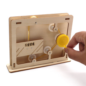 Modelo de elevalunas de coche, juguete educativo de madera, 155x115x35mm, para niños, kit de aprendizaje de ciencia DIY - Product Image 4
