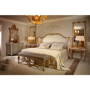 Muebles de Dormitorio de Lujo Estilo Turco, <span class=keywords><strong>Cama</strong></span> de Boda Clásica de Lujo para Villa <span class=keywords><strong>con</strong></span> <span class=keywords><strong>Espejo</strong></span> y Tela de Terciopelo - Product Image 2