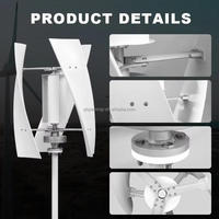 Générateur d'éoliennes à axe vertical - Système de générateur Maglev de 2 kW avec option hybride solaire pour application domestique et sur toiture