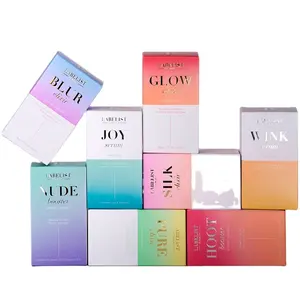 Frasco de perfume com logotipo personalizado, 6 unidades, 2ml, caixas de papel premium, embalagem de perfume árabe com design personalizado