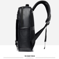 Sac à dos en cuir PU QET1105, sac à dos vintage pour ordinateur portable 15,6 pouces, sac à dos imperméable pour hommes, sac à dos de voyage pour hommes, sac à dos décontracté pour hommes