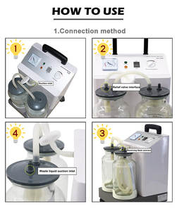 Хирургическая всасывающая машина с двумя бутылками - Product Image 3