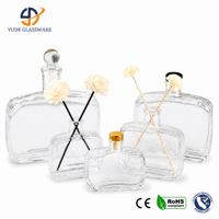 Flacon diffuseur en verre transparent personnalisé avec étiquette privée, prêt à l'emploi pour les marques de parfums et l'emballage cadeau