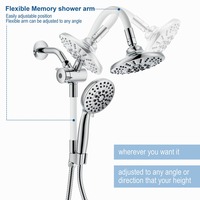 Ensemble de douche rotatif à 360 ° pour salle de bain à domicile Pomme de douche à 6 fonctions avec jet de pluie à 5 fonctions