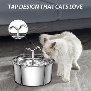 Petwant 7L Ultra sessiz paslanmaz çelik içme su çeşmesi OEM ODM görsel pencere yuvarlak kase küçük hayvanlar evcil köpekler kediler - Product Image 3