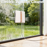 Robot de nettoyage de vitres intelligent 7000Pa, nettoyeur de vitres automatique avec système anti-chute, pulvérisation d'eau double face pour les fenêtres domestiques
