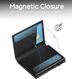 Cartera Inteligente con Espacio para AirTag, Metálica, <span class=keywords><strong>de</strong></span> Aluminio, con Bloqueo RFID, Triple Pliegue, para AirTag, Rastreador Antipérdida para IOS - Product Image 6
