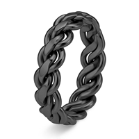 Bague en acier titane double face pour homme, style européen tendance - Design haut de gamme, accessoire de style neutre.