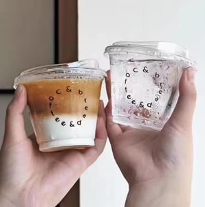 Bicchiere Monouso in PP a Parete Singola per Caffè e Frappè con Logo Stampato, Design Trasparente, Forma Unica, Marca HXH - Product Image 1