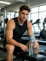 Bouteille d'eau sans sucre, anti-fuite, parfumée, à boire directement, très vendue, pour adultes, sport, maison, randonnée, école, saut