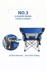 Chaise de camping pliable compacte et portable pour le plein air - Product Image 4