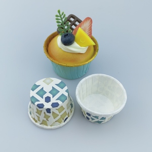 Cartine da Forno Impermeabili Blu con Bordo Arrotolato a Forma <span class=keywords><strong>di</strong></span> <span class=keywords><strong>Margherita</strong></span>, Resistenti al Calore, Compatibili con lo Zucchero, per Cupcake - Product Image 5