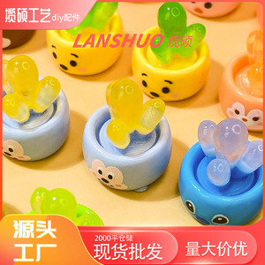 Miniatures de plantes succulentes en résine 3D, motif animal, décoration ronde pour la maison, artisanat, ornements en résine plastique, printemps 2023 - Product Image 2