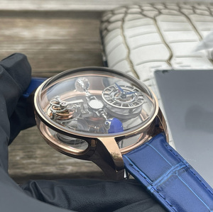 Montre mécanique de luxe pour homme, cadran orbital, mouvement flottant, style tourbillon, logo personnalisé OEM - Product Image 3