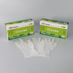 Cost Effective Food Service Disposable Vinyl Gloves 24CM Silicone-Free <b>Powder</b>-Free Non Sterile Clear Smooth <b>Texture</b> Customizable - Product Image 5
