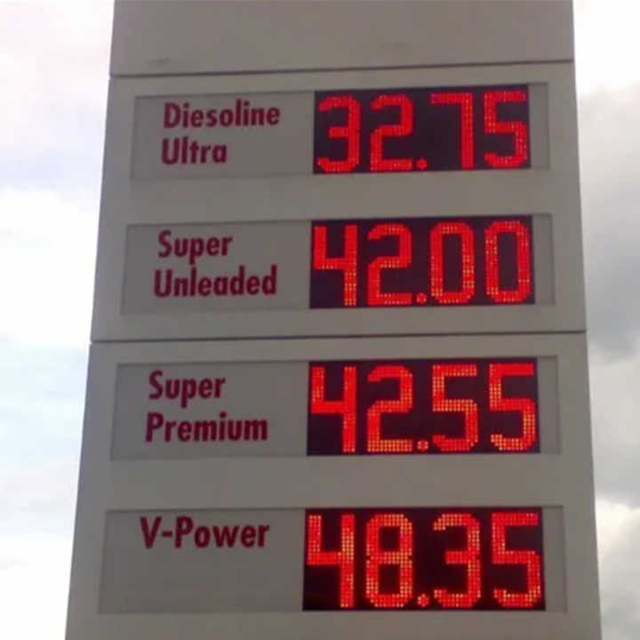 Digital Gas Station Display 18inch Rotulos Led Programable LED Gas ...