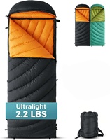 Sac de camping en duvet de canard avec coque extérieure résistante à l'usure et coutures renforcées pour les voyageurs fréquents en famille en road trip