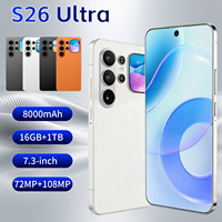 S26 Ultra Versi Global 2026 Ponsel Pintar Android 5G OTG 16GB 1TB Layar 7.3 Inci Baterai 8000mAh Prosesor Decacore Dual SIM LTE CDMA