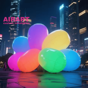 Coloré LED Éclairage Gonflable Pilier Colonne Ballon Couleur Changé Gonflable Lampadaires Décoration De Rue la Nuit - Product Image 6