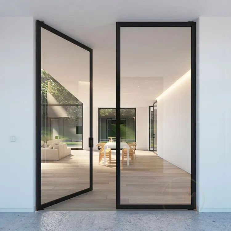 الأوروبية ريفي تصميم الألومنيوم سوينغ بابية الأبواب الداخلية مع مزدوجة الزجاج بابية أبواب فرنسية