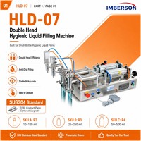 Imberson 10-500ml Machine de remplissage de liquides à double tête 316L pour liquides hygiéniques