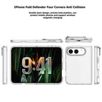 Funda Plegable con Purpurina para iPhone 18 Fold y iPhone 18 Ultra, Marco Elevado, Recortes Precisos, Doble Capa, Delgada y Resistente al Calor