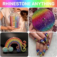 BOBOHOO nouvelles couleurs lumière série SS6-SS30 verre cristal Non Hotfix verre Flatback strass Strass cristal clair Nail Art bricolage