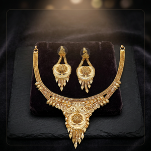 Venta al por mayor 14K 18K 24K oro lleno formando collares cortos, conjunto de joyería de diseño tradicional, conjunto de joyería de moda chapado en oro de latón - Product Image 3